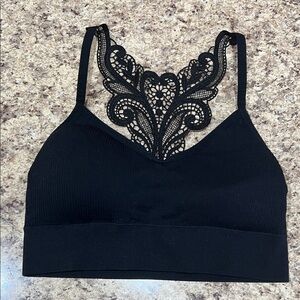 Maurices Black Lace Accent Bralette